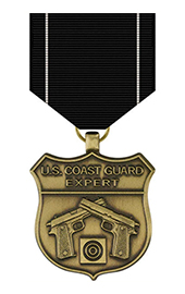 Coast Guard Expert Pistol Medal - Superthin ribbons