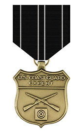 Coast Guard Expert Rifle Medal - super thin ribbons