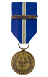 NATO Article 5 Eagle Assist Medal - Super thin ribbons