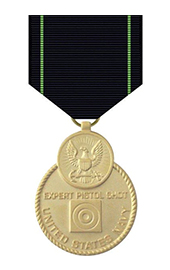 Navy Expert Pistol Medal - Super Thin Ribbons
