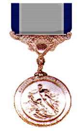 Silver Lifesaving Medal - Super Thin Ribbons