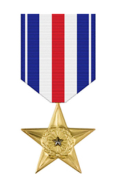 Silver Star Medal - super thin ribbons