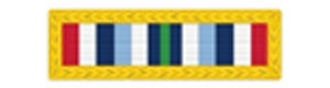 Coast Guard DHS Outstanding Unit Award Ribbon with Gold Frame - SuperThinRibbons